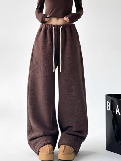 Connie - Szerokie Lounge-Fleece-Spodnie Dresowe dla Kobiet