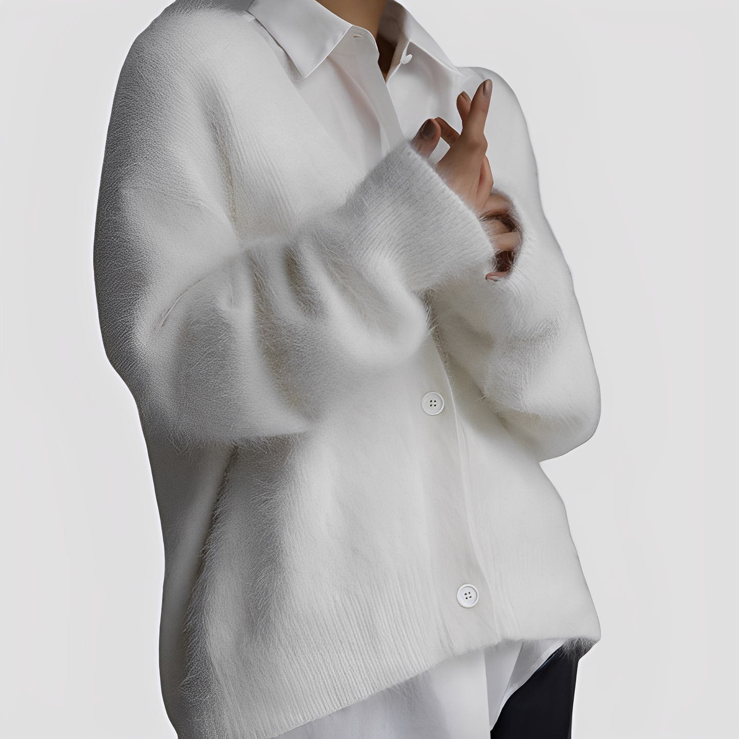 Lavena - Miękki oversize kaszmirowy sweterek dla kobiet