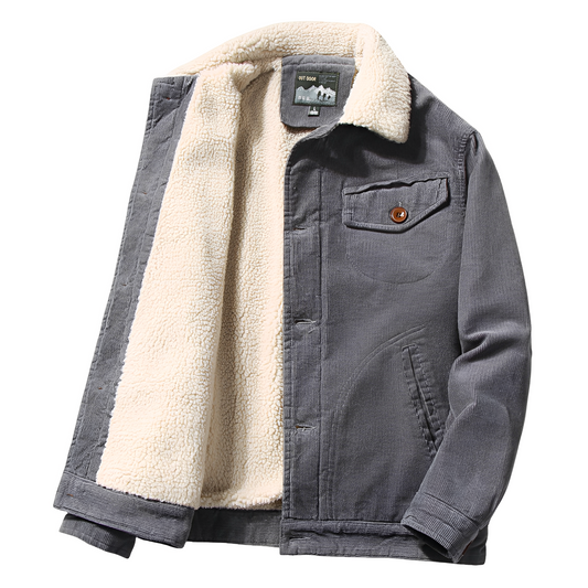 Carl - Stylowa kurtka sztruksowa z podszewką z polara dla mężczyzn