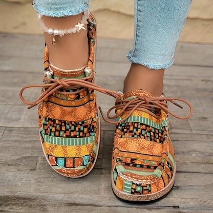 Shanice - Kunstowe, wygodne sneakersy z amortyzacją dla kobiet