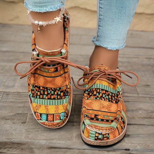 Shanice - Kunstowe, wygodne sneakersy z amortyzacją dla kobiet