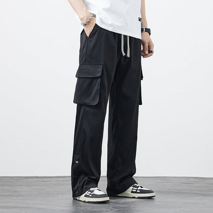 Jeffrey - Luźne, prosto szyte cargo spodnie dresowe dla mężczyzn