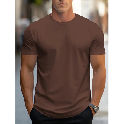 Brian - Klasyczny męski T-shirt z krótkim rękawem