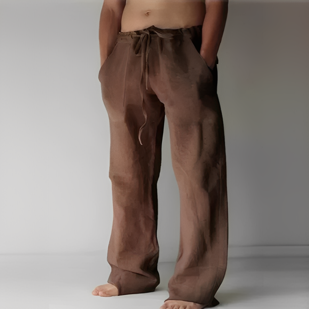 Kirk - Spodnie szerokie z regulowanym sznurkiem modne dla mężczyzn