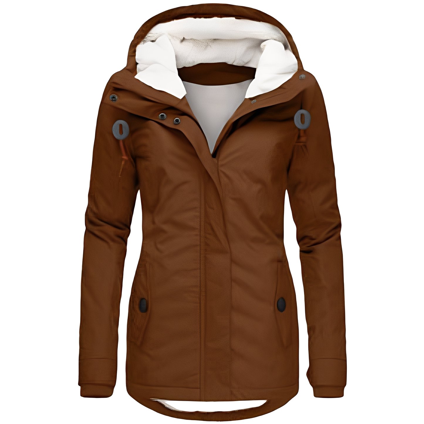 Valary - Wodoodporna aksamitna kurtka z kapturem dla kobiet