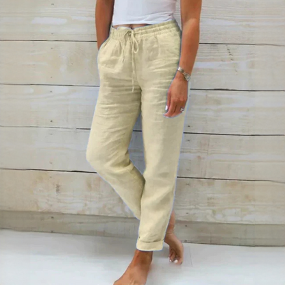 Dyan - Eleganckie spodnie z sznurkiem dla kobiet