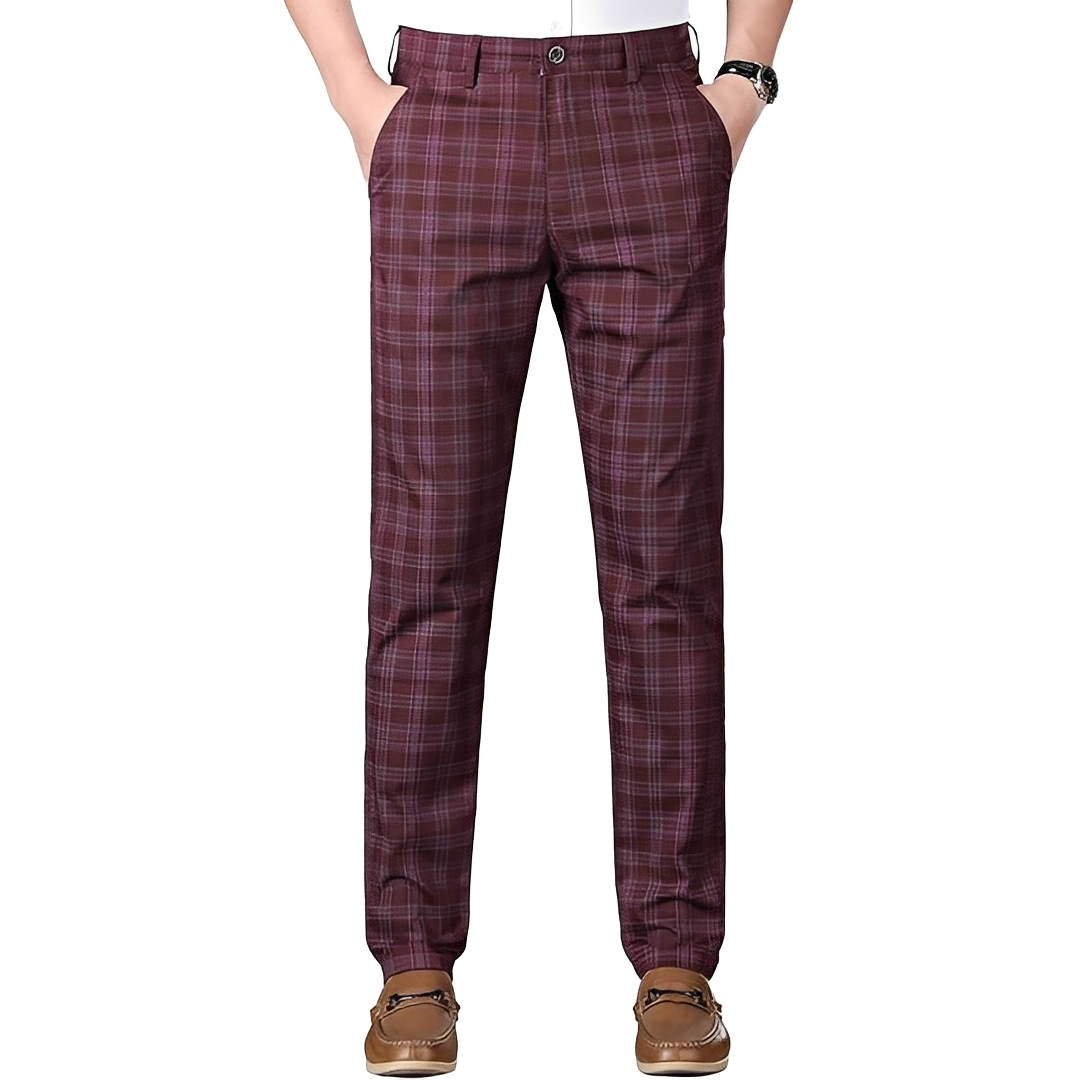 Hayavert - Modne spodnie w kratę dla mężczyzn