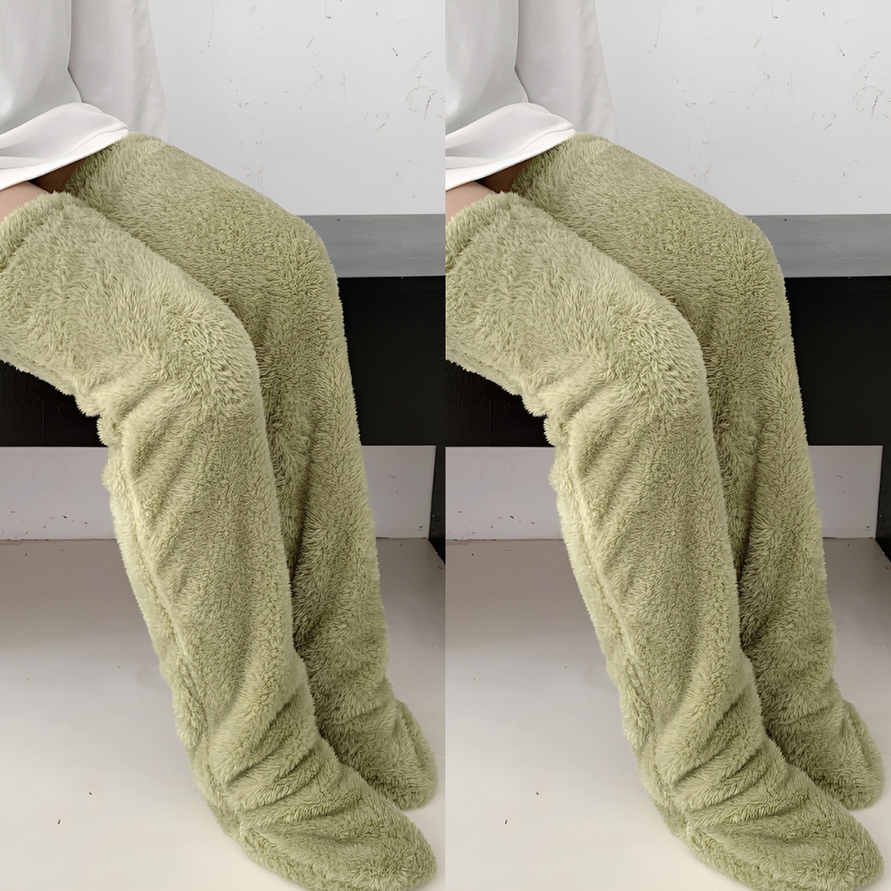 Camellia - Ciepłe, ponadkolanowe skarpety zimowe dla kobiet