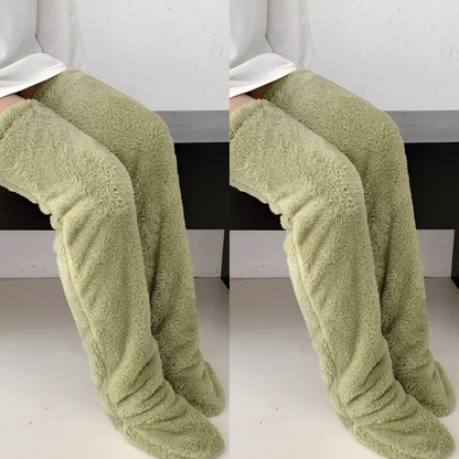 Camellia - Ciepłe, ponadkolanowe skarpety zimowe dla kobiet