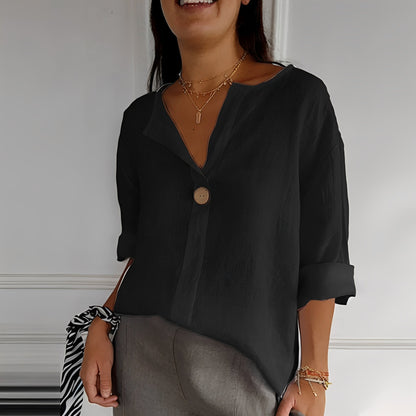 Noémie - Lekka bluzka z dekoltem V dla kobiet