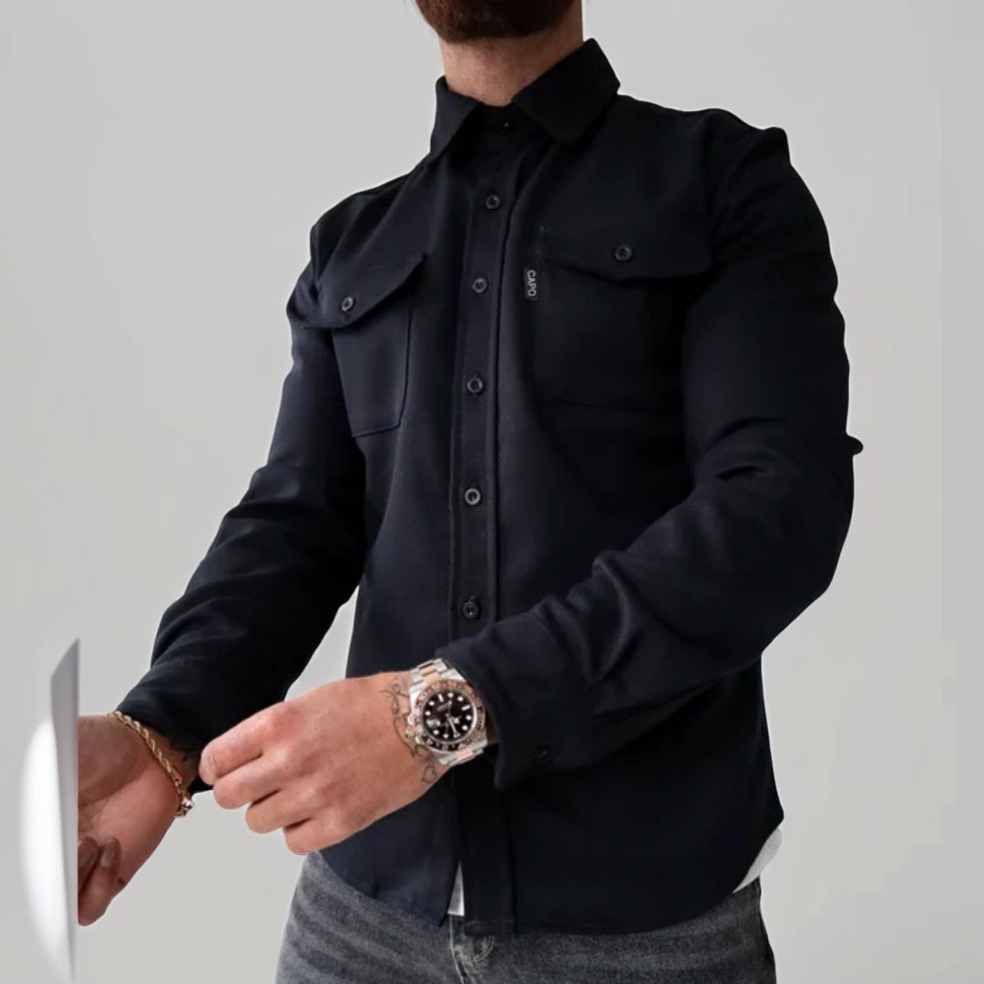 Eufed - Męska koszula casual z długimi rękawami