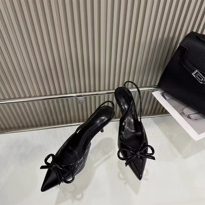 Daria - niskie buty damskie z kokardą