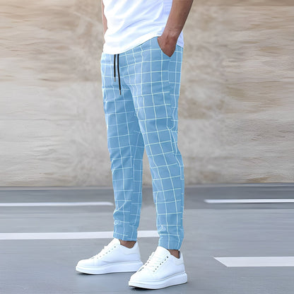 Geoffroy - Spodnie wygodne z sznurkiem dla mężczyzn