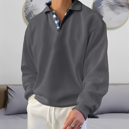 Colsen - Nowoczesny sweter z zamkiem dla mężczyzn