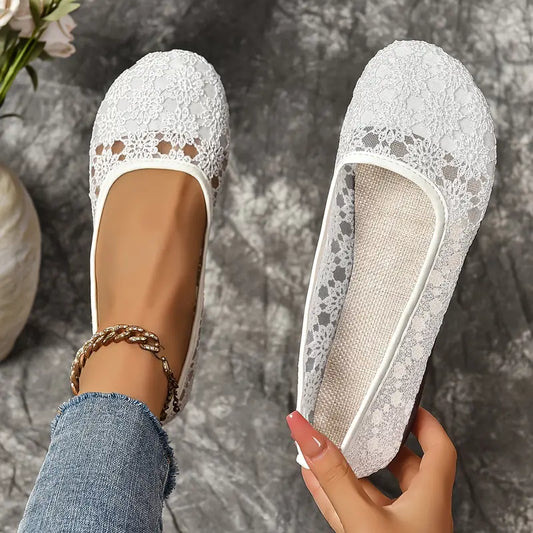 Jessamine - Zapatillas de Ballet Vintage con Malla Transpirable