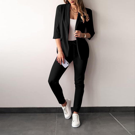 Kristal - Elegancki garnitur damski z marynarką i spodniami