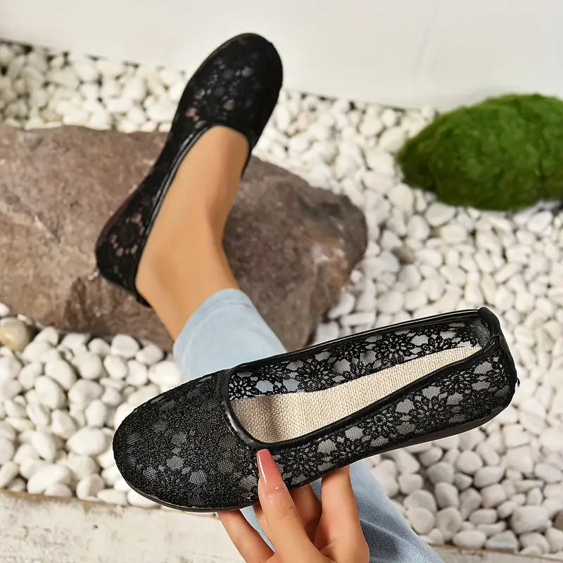 Jessamine - Zapatillas de Ballet Vintage con Malla Transpirable
