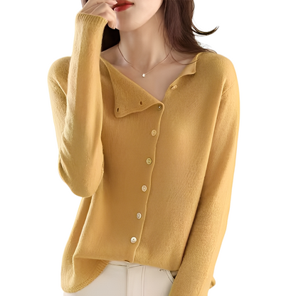 Bethanie - Luźna długo rękawowa kardigan z wełny