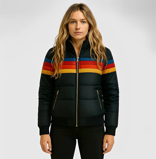 Hesterr - Damski płaszcz z kapturem z pluszu