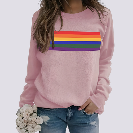 Roseann - Stylowy sweter z kolorowym nadrukiem dla kobiet