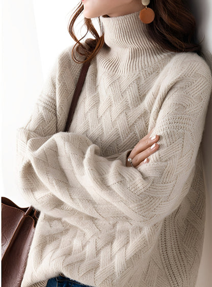 Stacey - Stylowy strukturalny golf dla kobiet