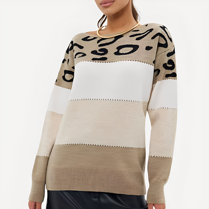 Anne - Stylowy sweter z nadrukiem dla kobiet