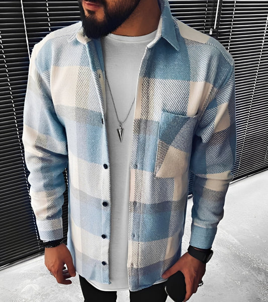 Eugene - Stylowa kraciasta koszula z długim rękawem dla mężczyzn