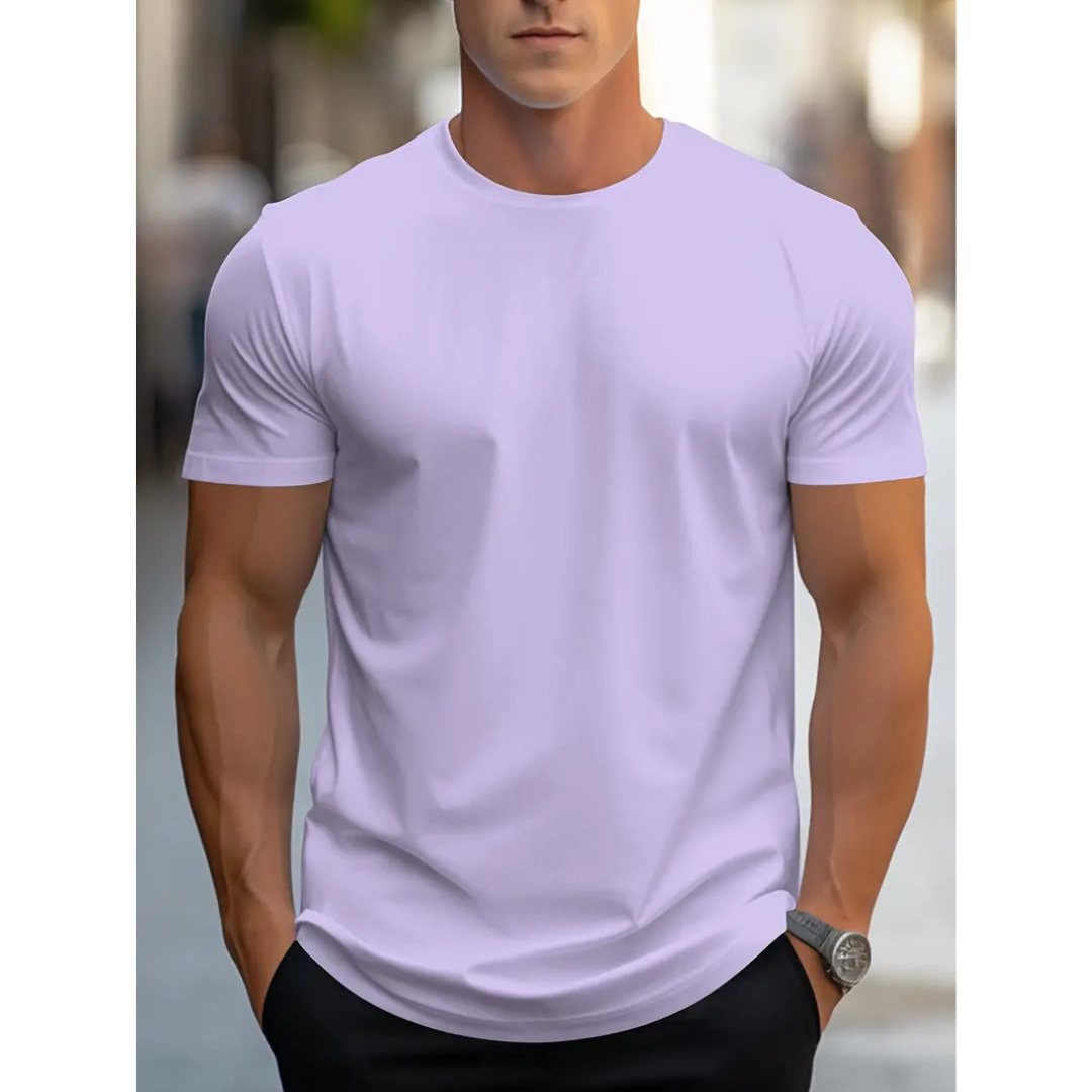 Brian - Klasyczny męski T-shirt z krótkim rękawem