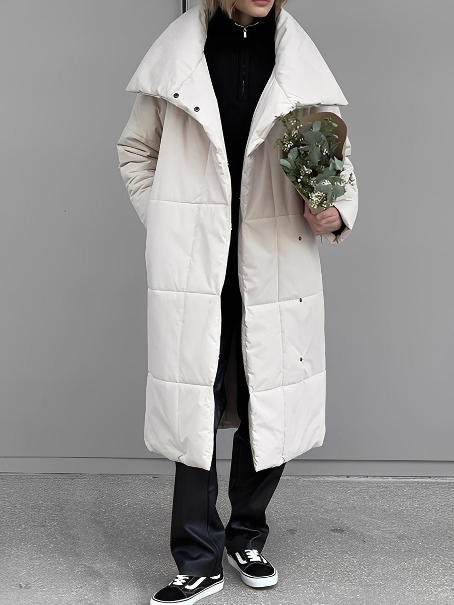 Adaline - Długa, ciepła, pikowana kurtka dla kobiet