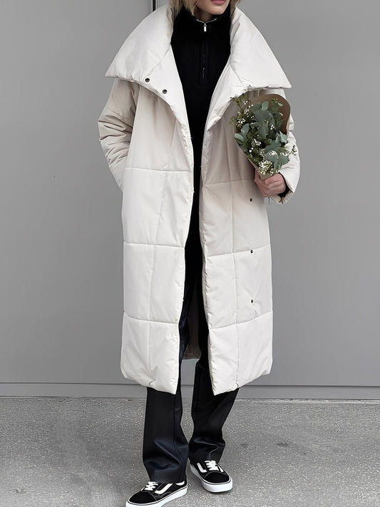 Adaline - Długa, ciepła, pikowana kurtka dla kobiet
