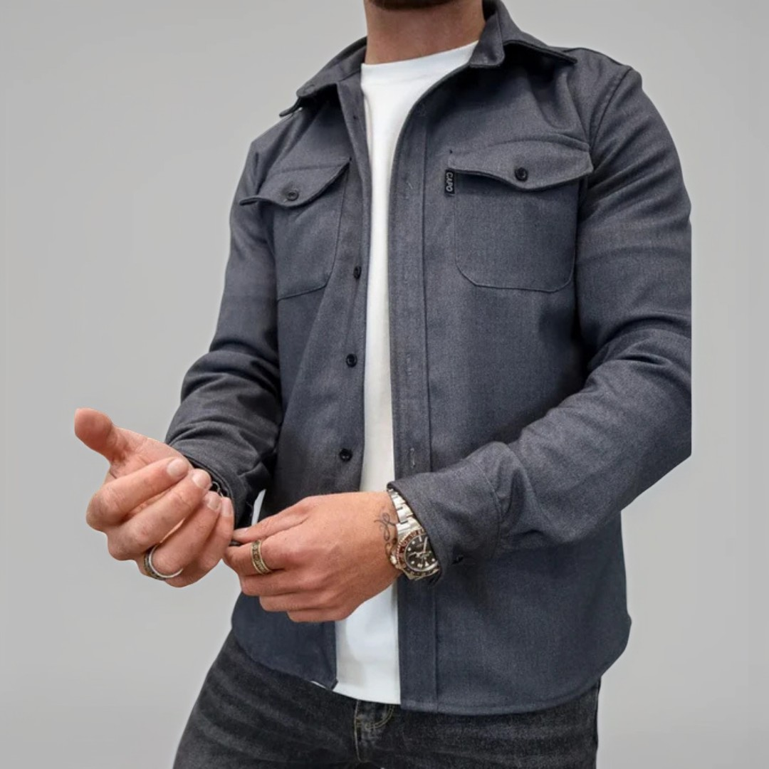 Eufed - Męska koszula casual z długimi rękawami