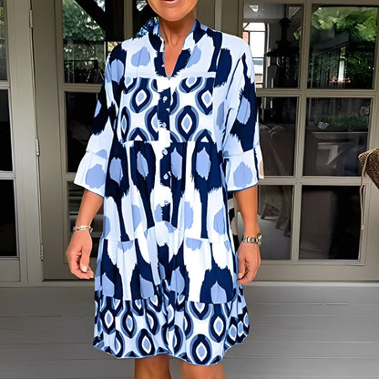 Floriane - Sukienka luźna z nadrukiem dla kobiet