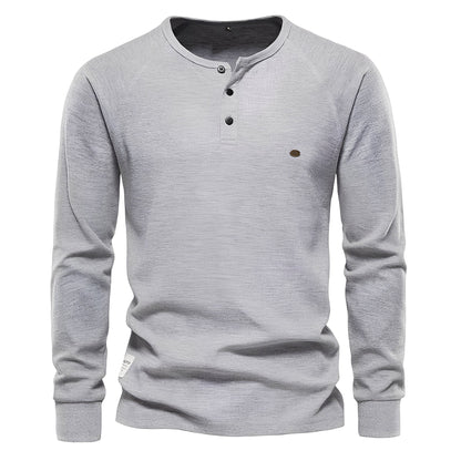 Joachim - Koszula z długim rękawem z tkaniny waflowej dla mężczyzn