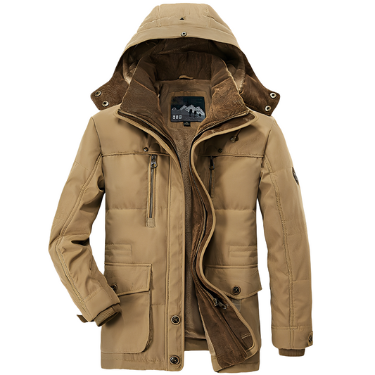 Bruce - Stylowa kurtka z kapturem z ciepłym podszewką dla mężczyzn