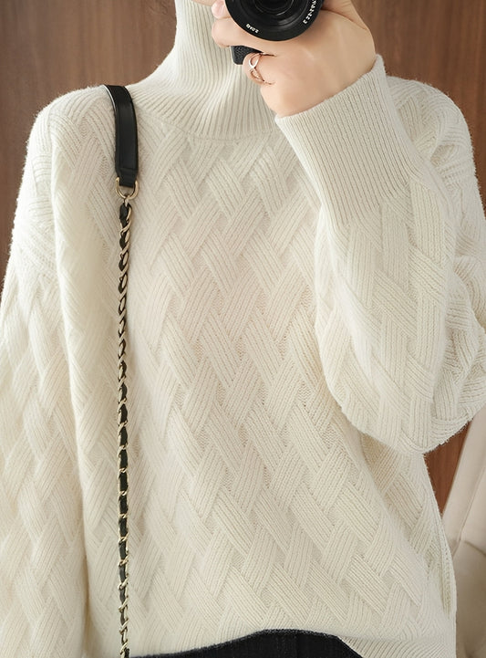 Stacey - Stylowy strukturalny golf dla kobiet