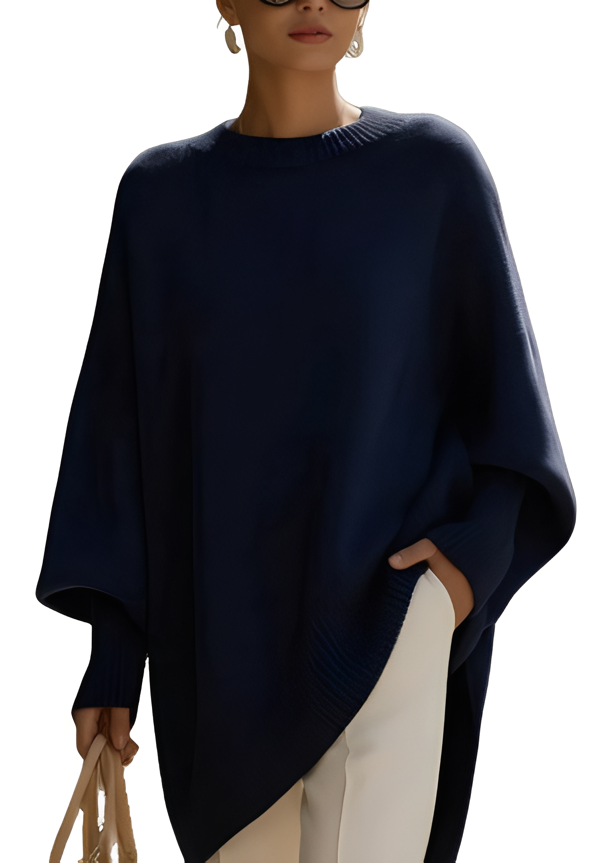Pamella - Elegancki oversize sweterek z kaszmiru dla kobiet