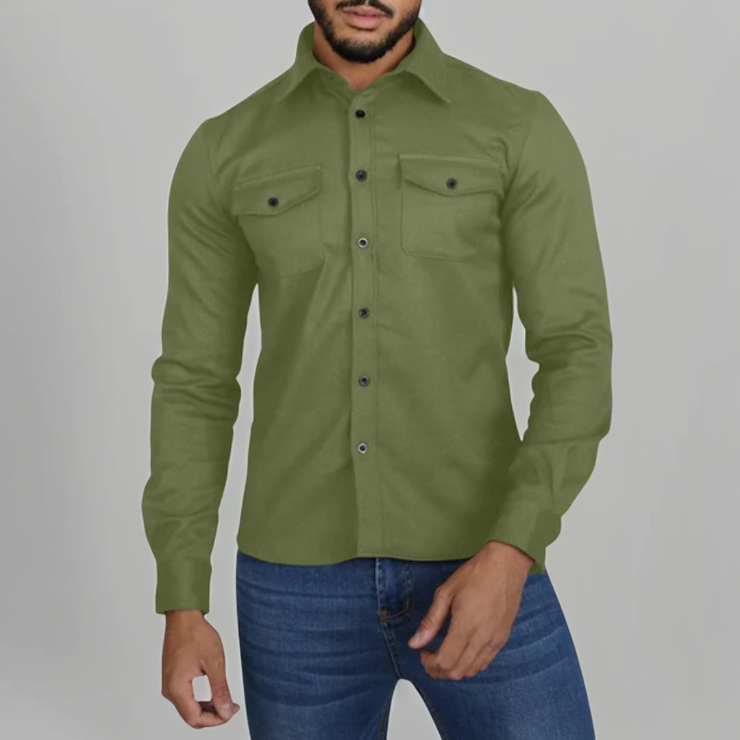 Eufed - Męska koszula casual z długimi rękawami