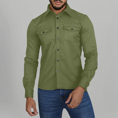 Eufed - Męska koszula casual z długimi rękawami