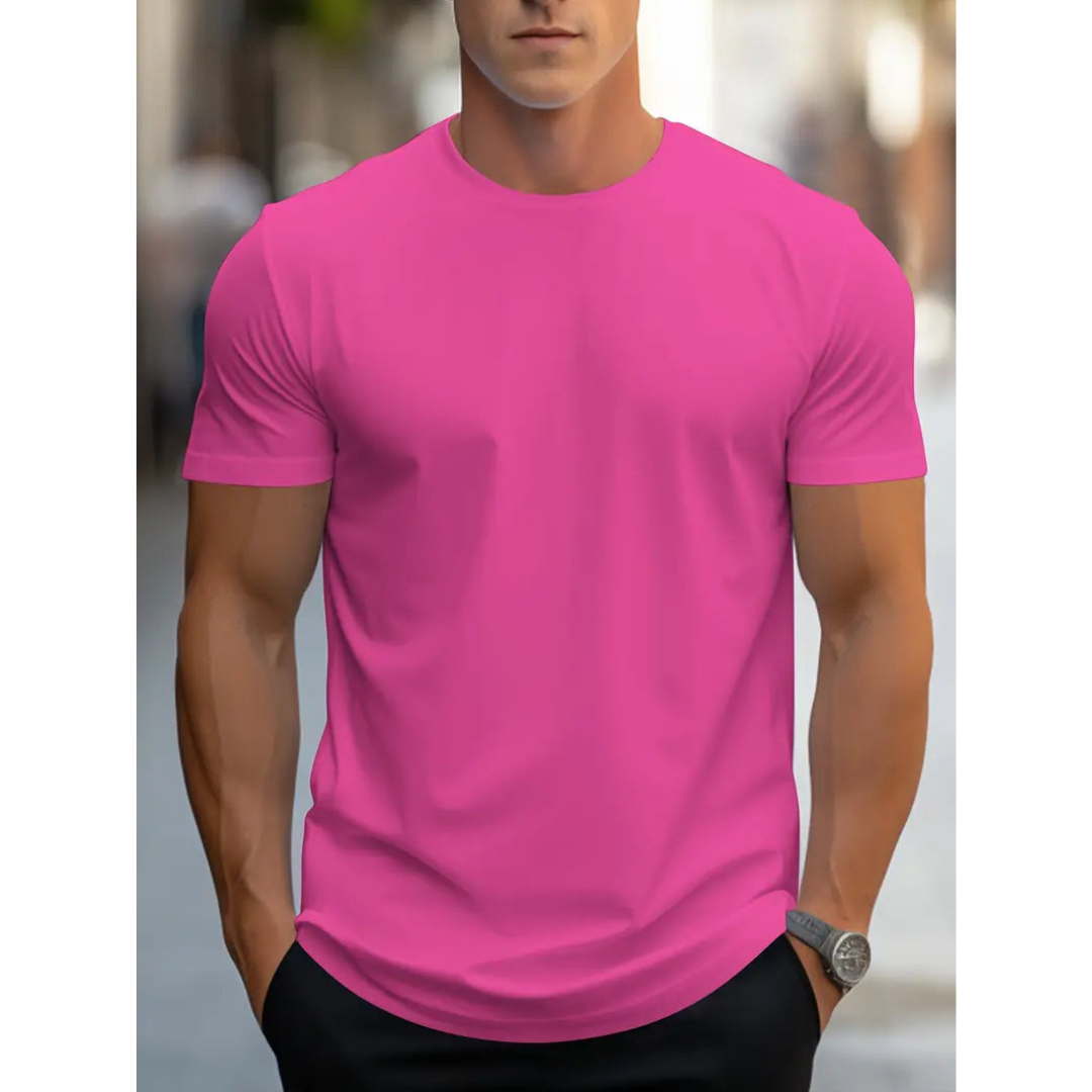 Brian - Klasyczny męski T-shirt z krótkim rękawem