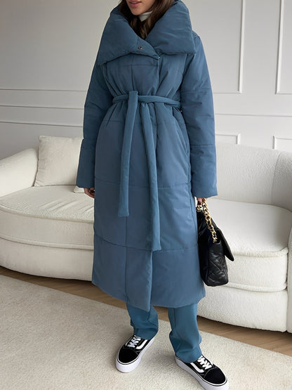 Adaline - Długa, ciepła, pikowana kurtka dla kobiet