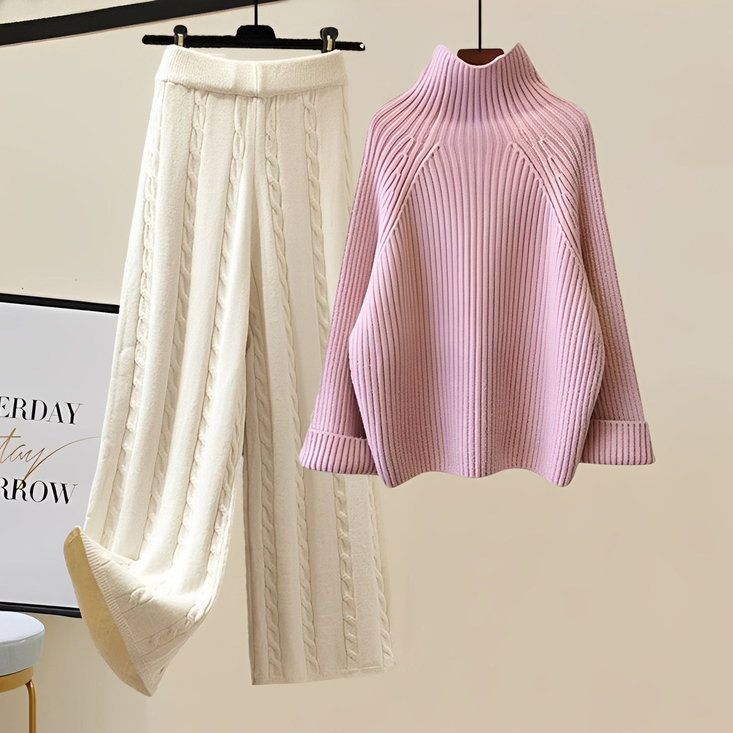 Lucie - Stylowy 3-częściowy zestaw dzianinowy dla kobiet