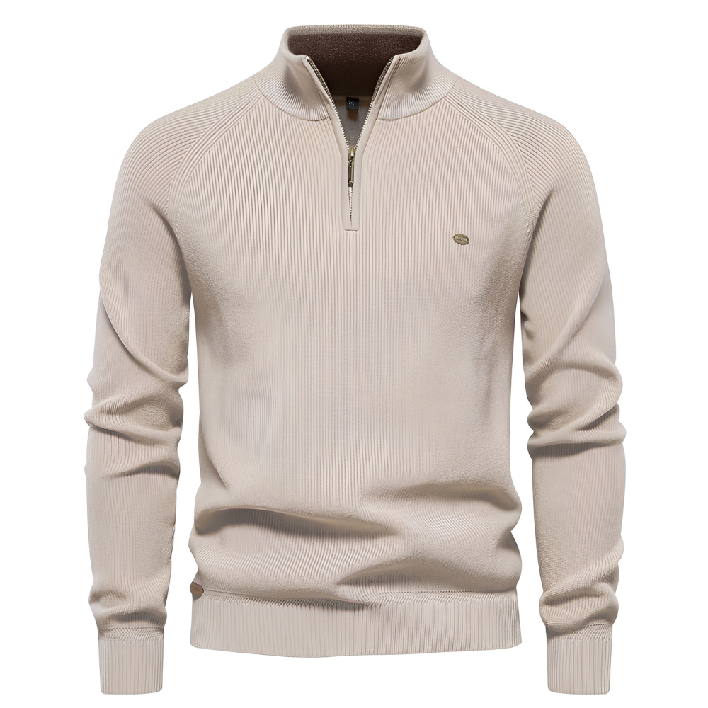Brant - Stylowy sweter z zamkiem ćwierć dla mężczyzn
