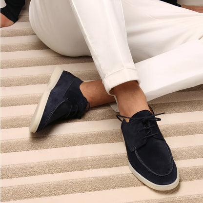 Andrew - Codzienne płaskie mokasyny z zamszu dla mężczyzn