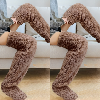 Camellia - Ciepłe, ponadkolanowe skarpety zimowe dla kobiet