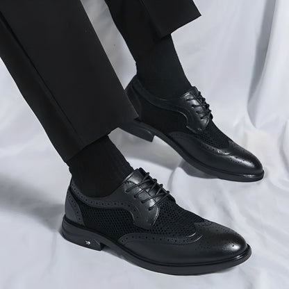 Lawrence - Eleganckie formalne skórzane buty Oxford dla mężczyzn