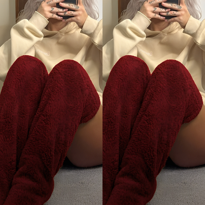 Camellia - Ciepłe, ponadkolanowe skarpety zimowe dla kobiet