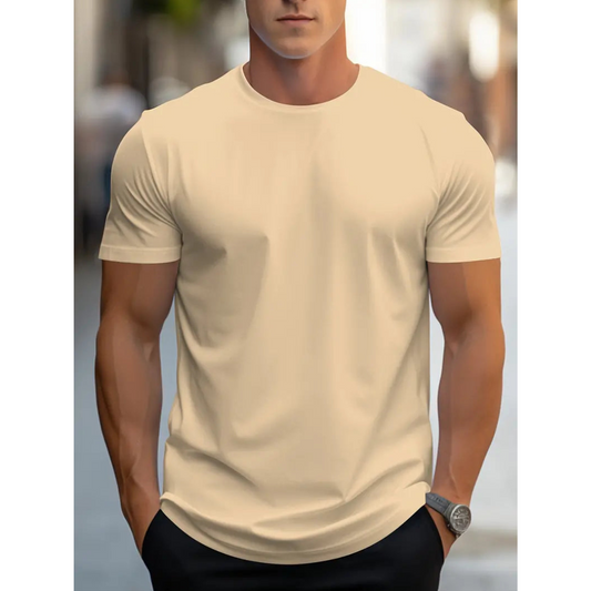 Brian - Klasyczny męski T-shirt z krótkim rękawem