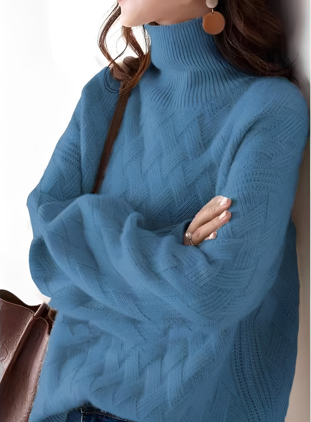 Stacey - Stylowy strukturalny golf dla kobiet