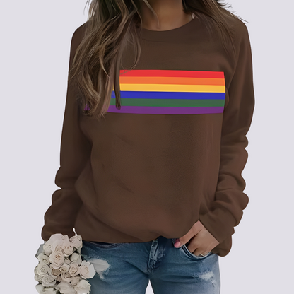 Roseann - Stylowy sweter z kolorowym nadrukiem dla kobiet