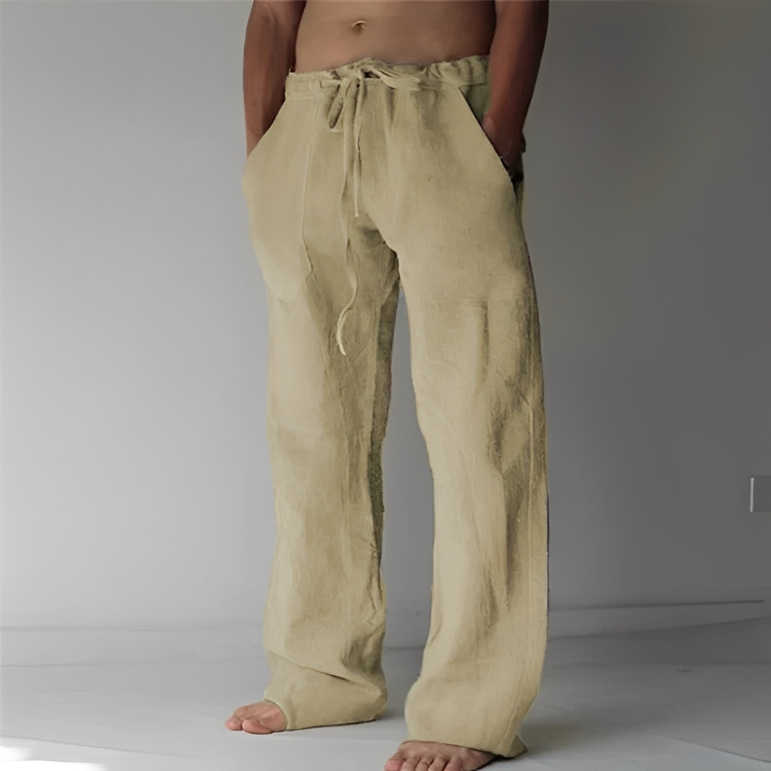 Kirk - Spodnie szerokie z regulowanym sznurkiem modne dla mężczyzn
